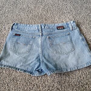 Mudd Jeans Vintage Y2K Low Rise Denim Jean Shorts 31x3 Light Wash Cute Booty